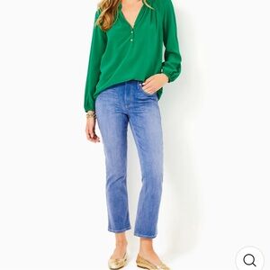Lilly Pulitzer Liza High Rise Crop Flare Jean